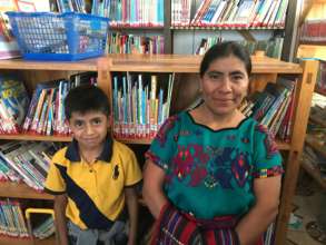 Wilmer and his mom at the library