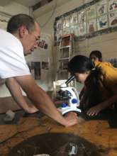 Visiting scientists assisted in teaching the kids