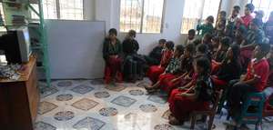 Cartoon time in the library!