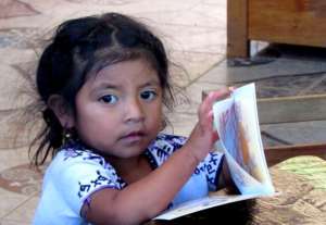 One of our younger members reading a book