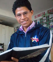 Librarian Eduardo for preparing for story hour