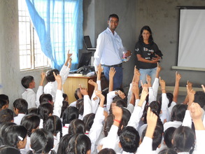 The children were excited to answer the questions!