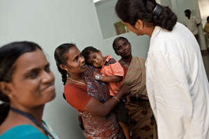 Dr. Usha in the Orbit Clinic, Aravind Hospital