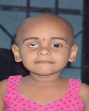 Patient Jyothi, four years old and cancer-free