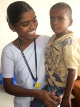 Ratheesh and his nurse at Aravind Eye Hospital