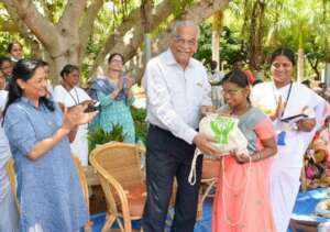 Chairman Emeritus Dr. Namperumalsamy with patient.