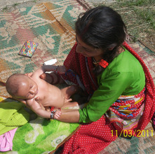 Happy mother and child