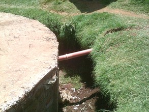 Pipe entering tank
