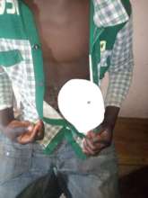 with plastic bag