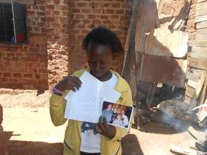 Allen and her letter from her sponsor