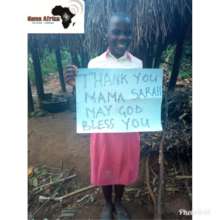 Doreen thanking her sponsor
