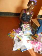 Farida and her Birthday gift from her sponsor