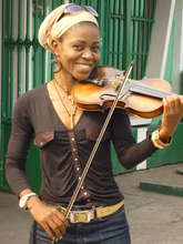 Pauleth loves to play the violin