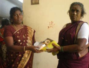 A group of beneficiary tribe girl