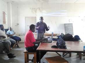 Teachers attending a workshop