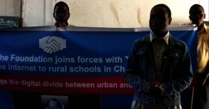 Teacher Thanking The Donors For The Internet