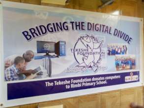 Donating computers to Rimbi Primary School