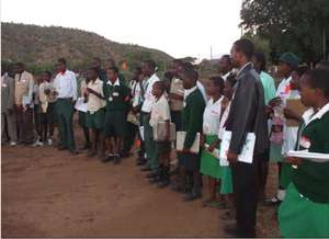 Rimbi Primary and High school students and teacher