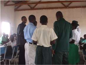 Rimbi Primary and High school students and teacher