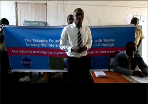 Rimbi High School Head Boy thanking the Donors