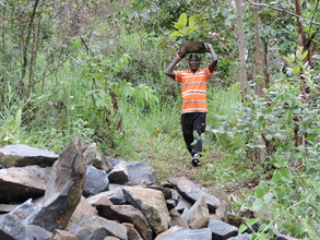 Pile of stones that will be used for construction