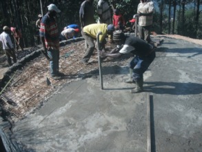 Communuty participation at water tank construction