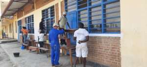 renovating classrooms at GS Bugarama Cite