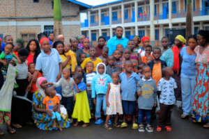 Fr Emmanuel with intake of children