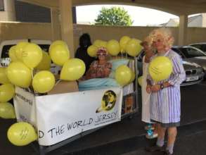 Bed push in St Helier - with gorilla in background