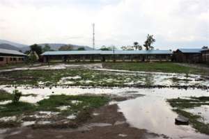 The School floods easily in the rainy Season