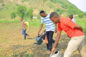 Polyphile and Michel in the school field at Muko S