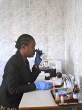 Biology student Ma Hawa at internship.