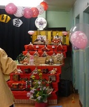 Hinamatsuri (typical Japanese dolls in tiers)