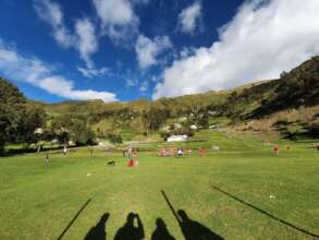Soccer with tourists. Happy to be working again!