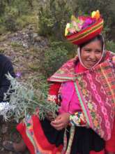 Avelina with medicinal plant