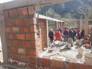The community comes together to work on the center