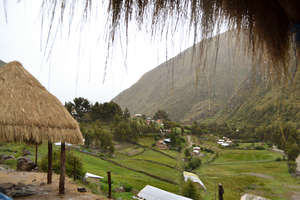 View from weaving center site