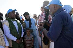 Valentin Tapsoba (left) while in Mauritania