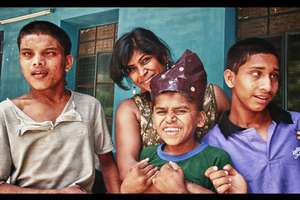 Having fun with the ever-smiling boys!