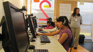 Iris with her classmates