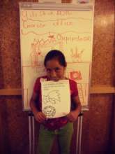 Irais wrote a letter to Santa in the computer!