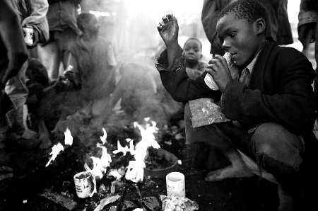 Glue sniffing is the norm on the streets of Kitale