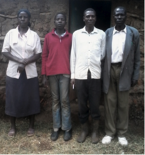Winston (second from left) and his family