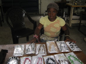 Blessing Urieto at one of the  sales point