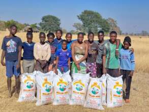 Donation of ground maize to orphans