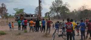 Drilling for a borehole - Maile Male school