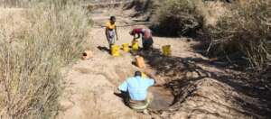 Siampunga water source prior to a borehole