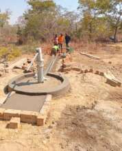 New borehole and handpump - Service Centre School