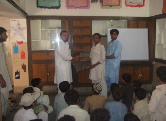 children reciving gifts