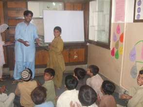 children reciving gifts